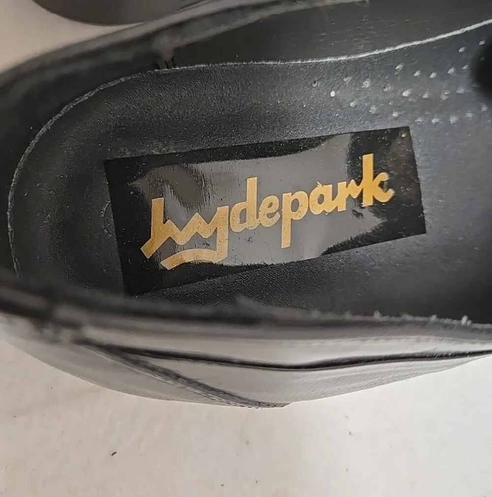 Hydepark Men's Black Leather Slip-On Dress Shoes 9.5 - Picture 5 of 10